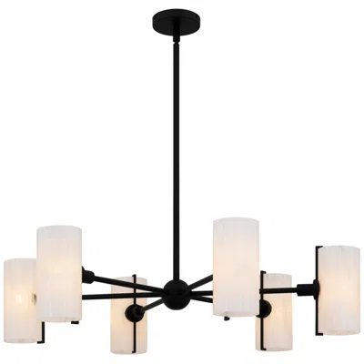 Quoizel Curran 36" Wide Matte Black 6-light Chandelier