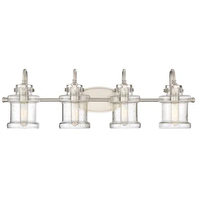 Quoizel Danbury 32" Wide Brushed Nickel 4-light Bath Light