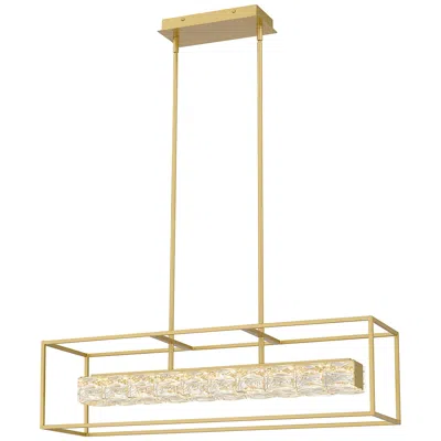 Quoizel Dazzle 35 1/2" Wide Soft Gold Led Island Chandelier