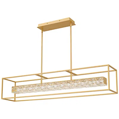 Quoizel Dazzle 48" Wide Soft Gold Led Linear Chandelier