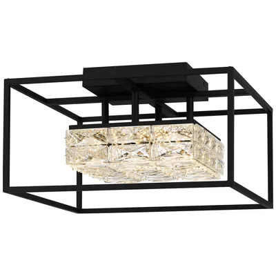 Quoizel Dazzle Integrated Led Matte Black Semi-flush Mount