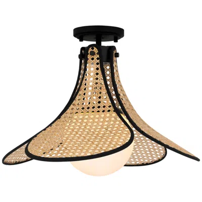 Quoizel Delilah 1-light Matte Black Semi-flush Mount Light