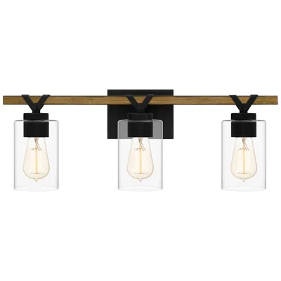 Quoizel Devon Court 24" Wide Matte Black 3-light Bath Light
