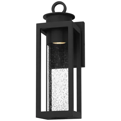 Quoizel Donegal 14 3/4" High Matte Black Outdoor Wall Lantern