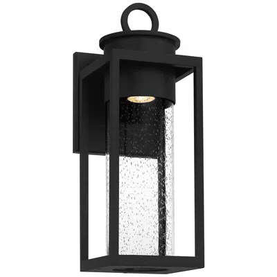 Quoizel Donegal 18 3/4" High Matte Black Outdoor Wall Lantern