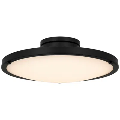 Quoizel Donne Integrated Led Matte Black Semi-flush Mount With Cct Switch