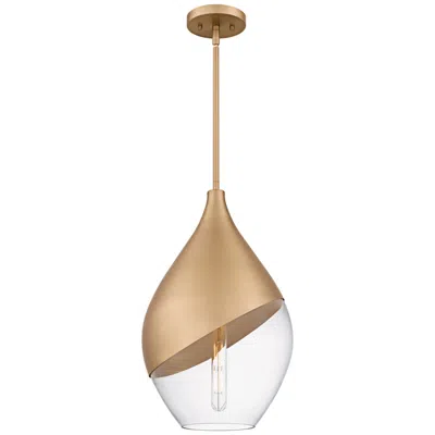 Quoizel Drover 12" Wide Bronze Gold Mini Pendant