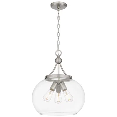 Quoizel Dsi Gemini 15-in W 3-light Brushed Nickel Pendant