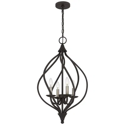 Quoizel Dupont 16 1/4" Wide 4-light Traditional Old Bronze Pendant
