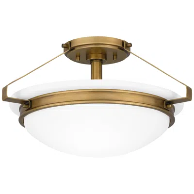 Quoizel Elderwood 15" Wide Weathered Brass Ceiling Light
