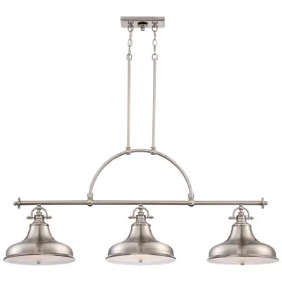 Quoizel Emery 52 1/2"w Brushed Nickel 3-light Island Pendant