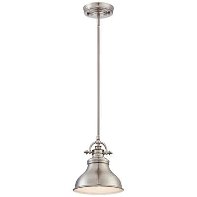 Quoizel Emery 8" Wide Brushed Nickel Bell Mini Pendant