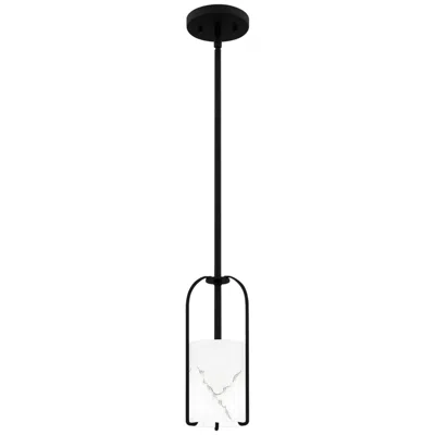 Quoizel Fairbanks 1-light Matte Black Mini Pendant Light