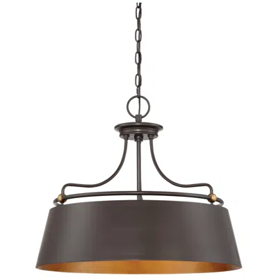 Quoizel Fairview 24" Wide Western Bronze Drum Pendant Light