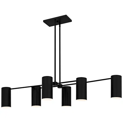 Quoizel Foreland 6-light Matte Black Linear Chandelier