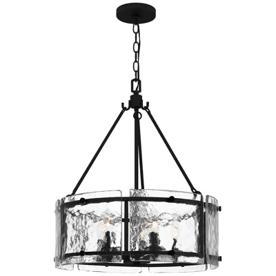 Quoizel Fortress 20 1/2" Wide Earth Black 5-light Pendant
