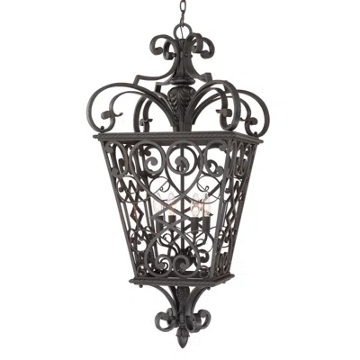 Quoizel French Quarter Marcado Black Four Light Hanging Lantern