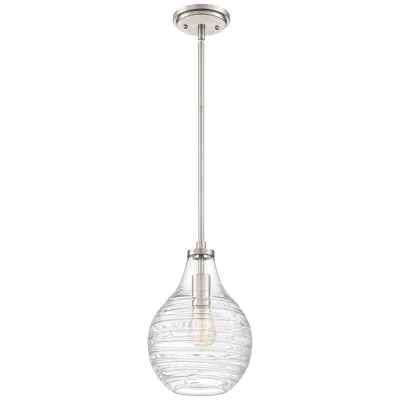 Quoizel Genie 8 3/4" Wide Brushed Nickel Teardrop Mini Pendant Light