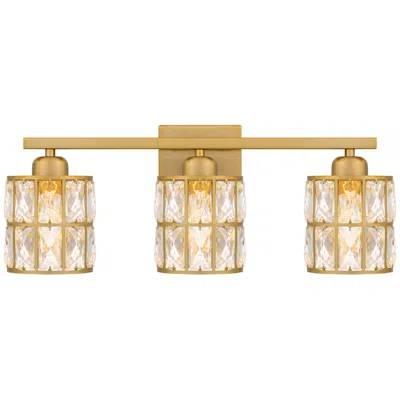 Quoizel Gibson 21 1/4" Wide Aged Brass 3-light Bath Light