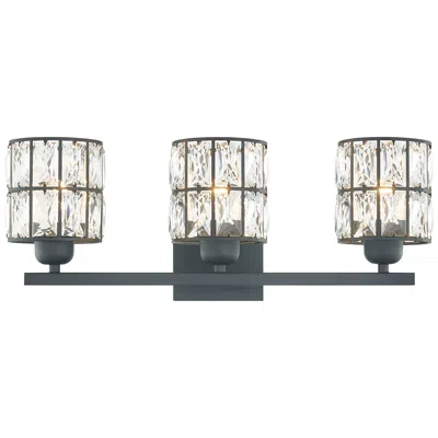 Quoizel Gibson 21 1/4" Wide Matte Black 3-light Bath Light