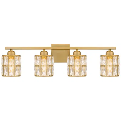 Quoizel Gibson 29 1/2" Wide Aged Brass 4-light Bath Light