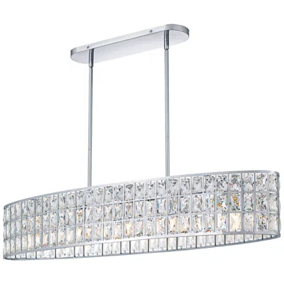 Quoizel Gibson 42" Wide Polished Chrome 5-light Linear Chandelier