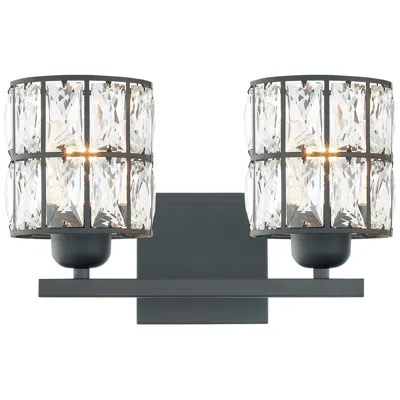 Quoizel Gibson 8" High Matte Black 2-light Wall Sconce