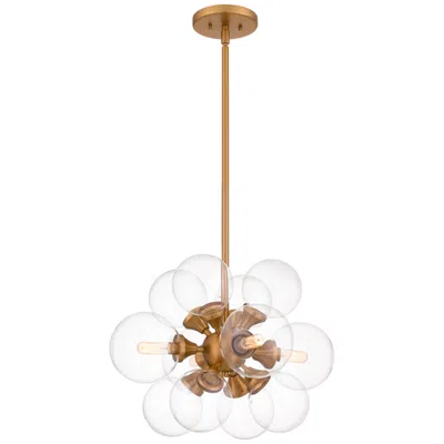Quoizel Glinda 20"w Brushed Weathered Brass 4-light Sputnik Pendant