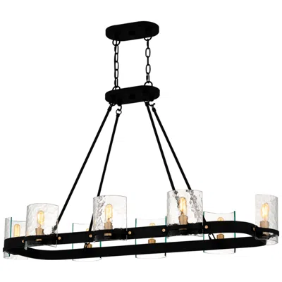 Quoizel Gloucester 8-light Matte Black Linear Chandelier