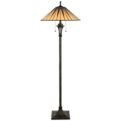 Quoizel Gotham 62" Tiffany-style Art Glass Floor Lamp