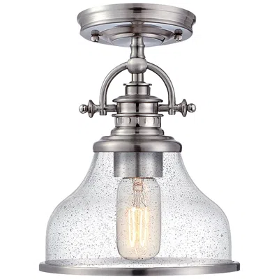 Quoizel Grant 10 1/2" High Brushed Nickel Ceiling Light