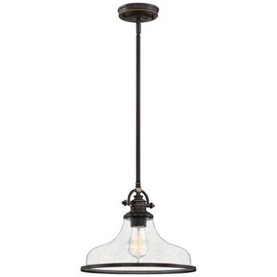 Quoizel Grant 13 1/2" Wide Palladian Bronze Pendant Light