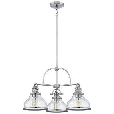 Quoizel Grant 24" Wide Brushed Nickel 3-light Chandelier