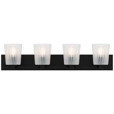 Quoizel Gray 4-light Matte Black Bath Light