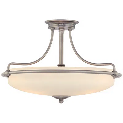 Quoizel Griffin Collection Antique Nickel 21" Wide Ceiling Light