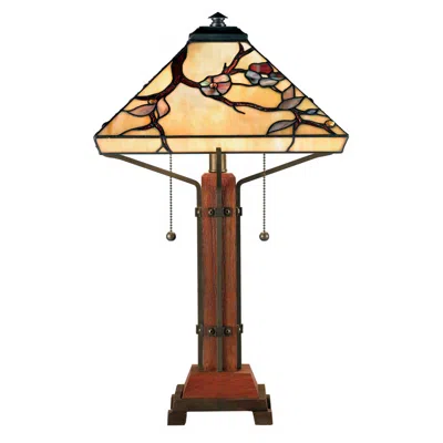 Quoizel Grove Park 23 1/2" High Art Glass Tiffany-style Table Lamp
