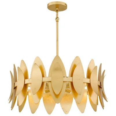 Quoizel Hayley 6-light Gold Leaf Pendant Light