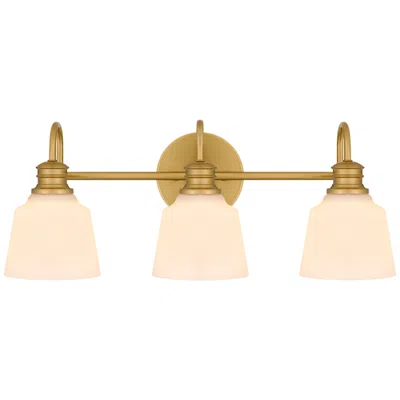 Quoizel Hinton 22" Wide Aged Brass 3-light Bath Light