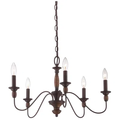 Quoizel Holbrook 24" Wide Tuscan Brown 5-light Chandelier
