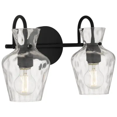 Quoizel Hollis 2-light Matte Black Vanity Light