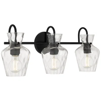 Quoizel Hollis 3-light Matte Black Vanity Light