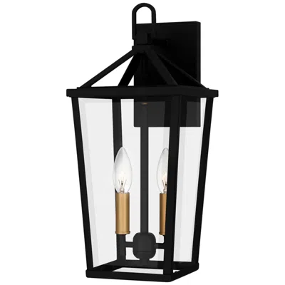 Quoizel Hull 2-light Matte Black Outdoor Wall Lantern