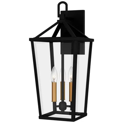 Quoizel Hull 3-light Matte Black Outdoor Wall Lantern