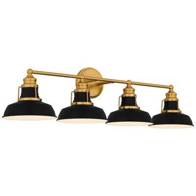Quoizel Huxley 34 1/2" Wide Aged Brass 4-light Bath Light