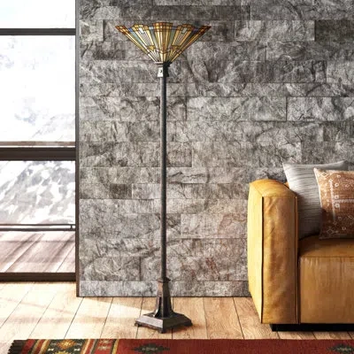 Quoizel Inglenook 71" Torchiere Floor Lamp In Valiant Bronze