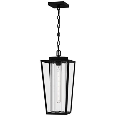 Quoizel Jett 18 3/4" High Matte Black Outdoor Hanging Light