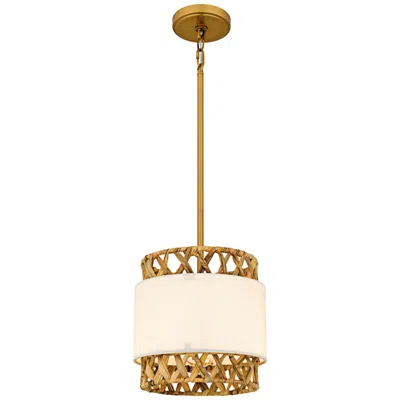 Quoizel Kate 1-light Brushed Gold Mini Pendant