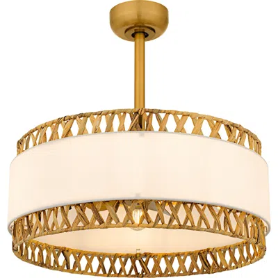 Quoizel Kate 4-light Brushed Gold Fan Light