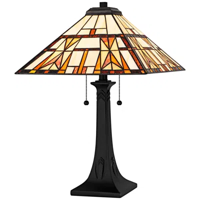 Quoizel Kaylor 2-light Matte Black Table Lamp