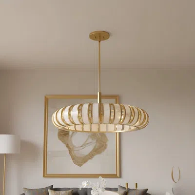 Quoizel Knight 6-light Soft Gold Pendant Light